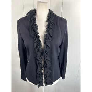 St John Essentials by Marie Gray Women’s Designer Black Cardigan Size 2
